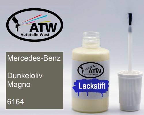 Mercedes-Benz, Dunkeloliv Magno, 6164: 20ml Lackstift, von ATW Autoteile West.